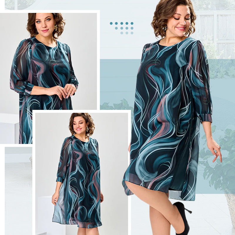 💃Un Souffle de Poésie, Une Robe pour Rêver🌷50% de réduction🔥Robe Midi Rêveuse en Mousseline