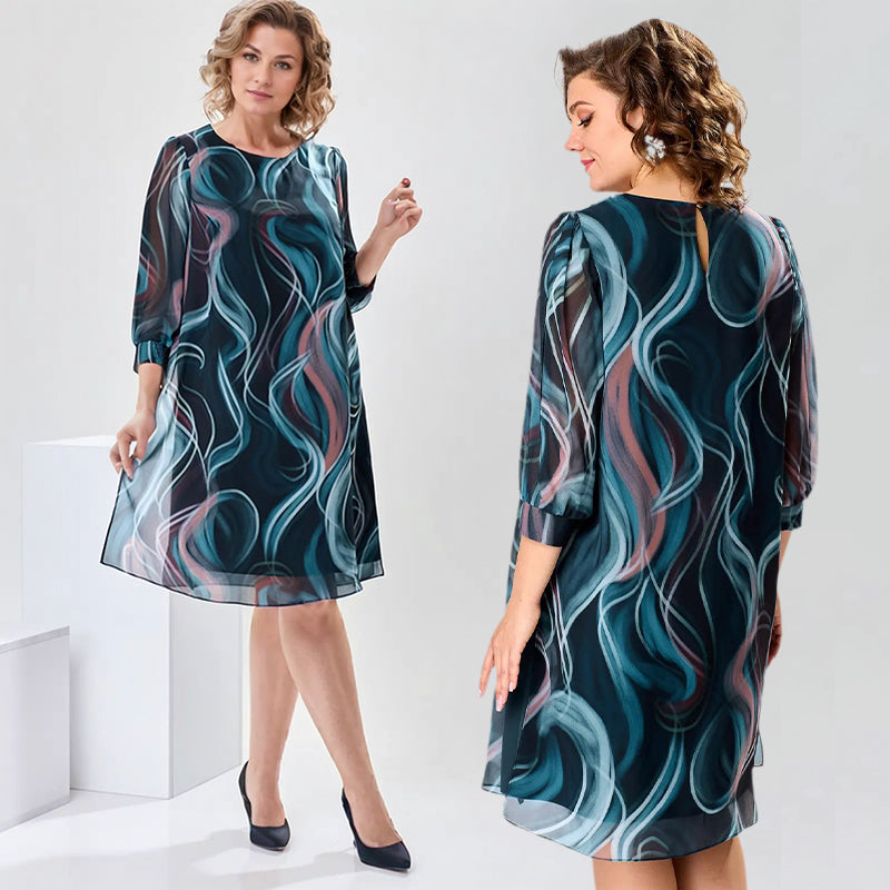 💃Un Souffle de Poésie, Une Robe pour Rêver🌷50% de réduction🔥Robe Midi Rêveuse en Mousseline