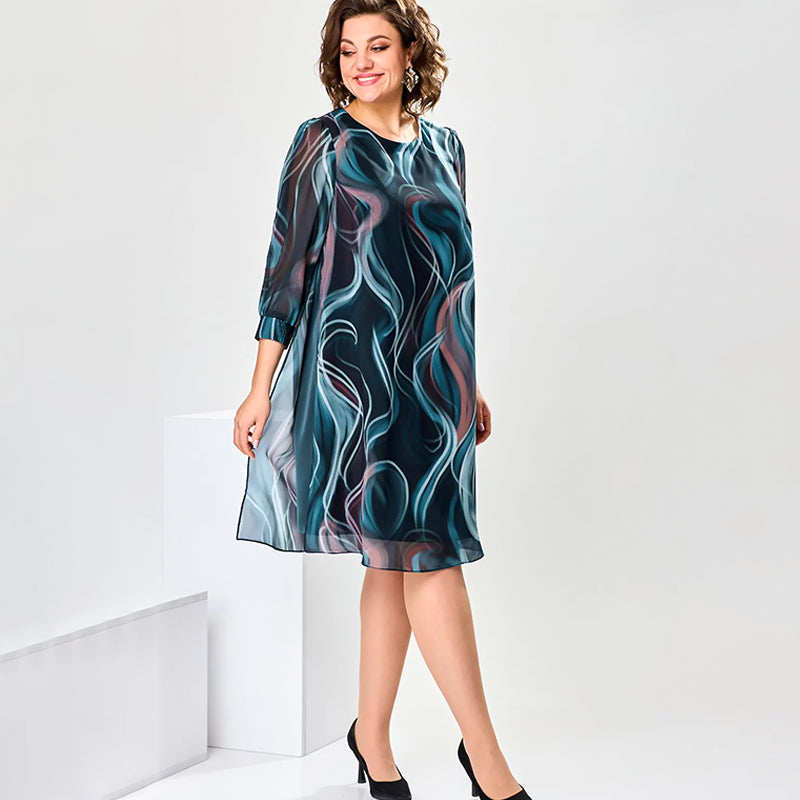 💃Un Souffle de Poésie, Une Robe pour Rêver🌷50% de réduction🔥Robe Midi Rêveuse en Mousseline