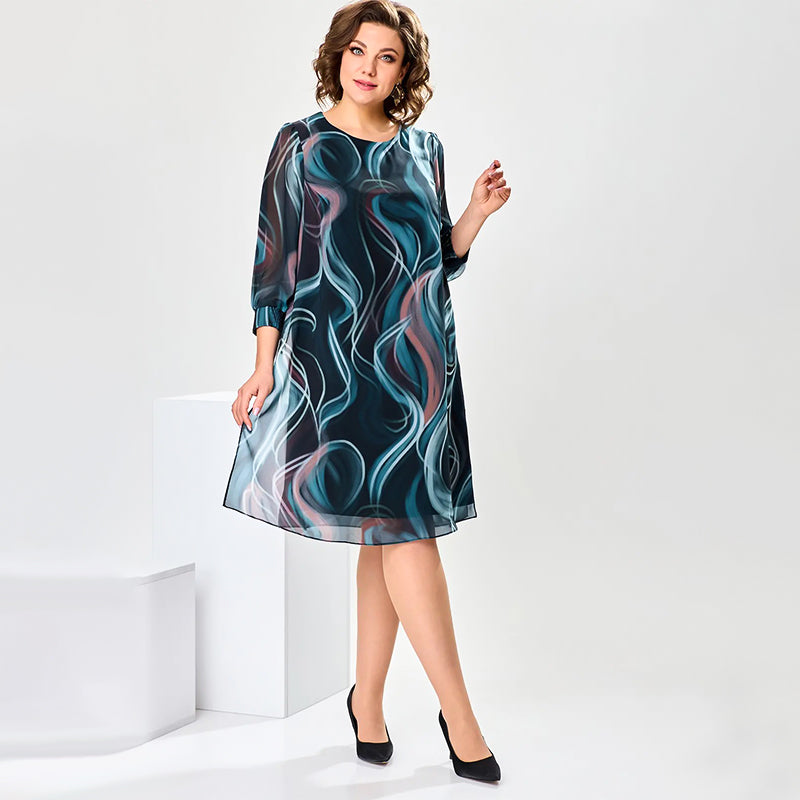 💃Un Souffle de Poésie, Une Robe pour Rêver🌷50% de réduction🔥Robe Midi Rêveuse en Mousseline