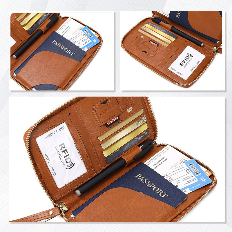 🧳Les indispensables du voyage en 2025✈️Portefeuille multifonctionnel pour passeport RFID👛