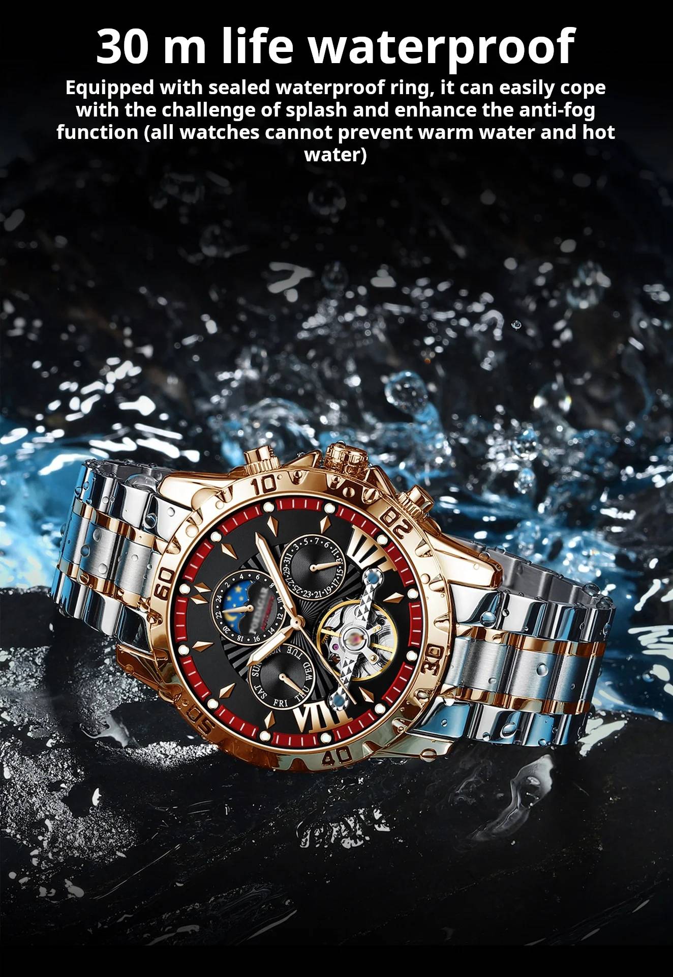 ⌚💧Montres mécaniques automatiques étanches - Nouvelle marque suisse