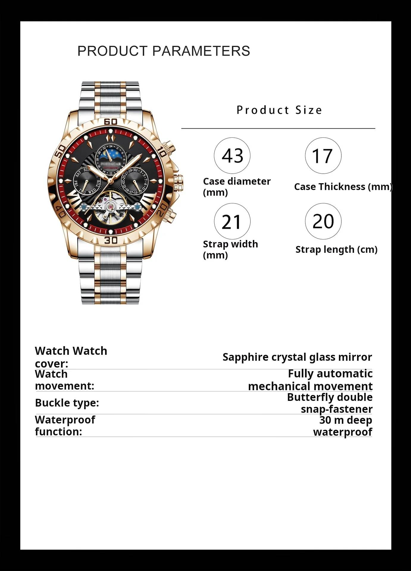 ⌚💧Montres mécaniques automatiques étanches - Nouvelle marque suisse
