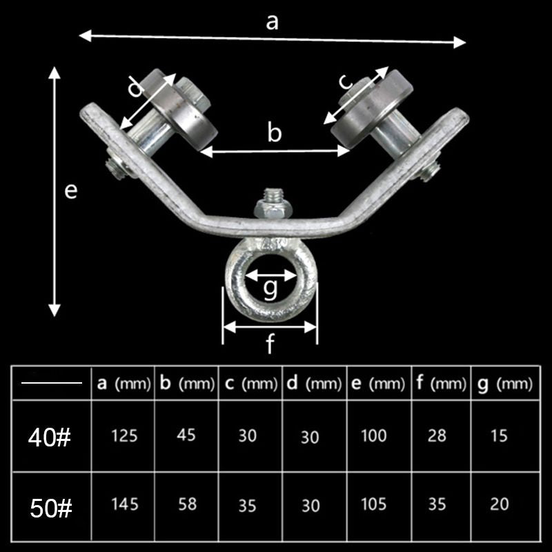 Pousbo® Poulie robuste en fer à angle très résistante