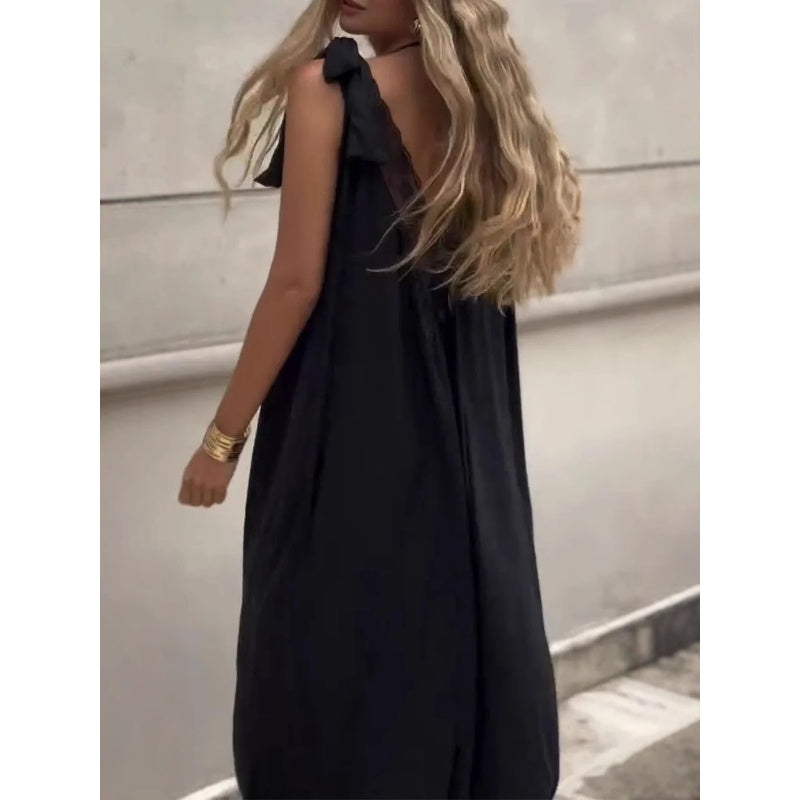 ⏳Spécial à durée limitée⏰Robe Longue Sans Manches à Col en V en Dentelle👗