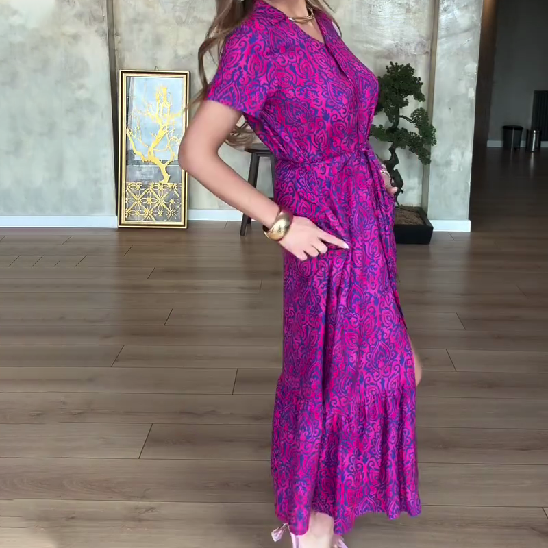 ⏳Spécial à durée limitée⏰Robe florale à col en V pour femmes👗
