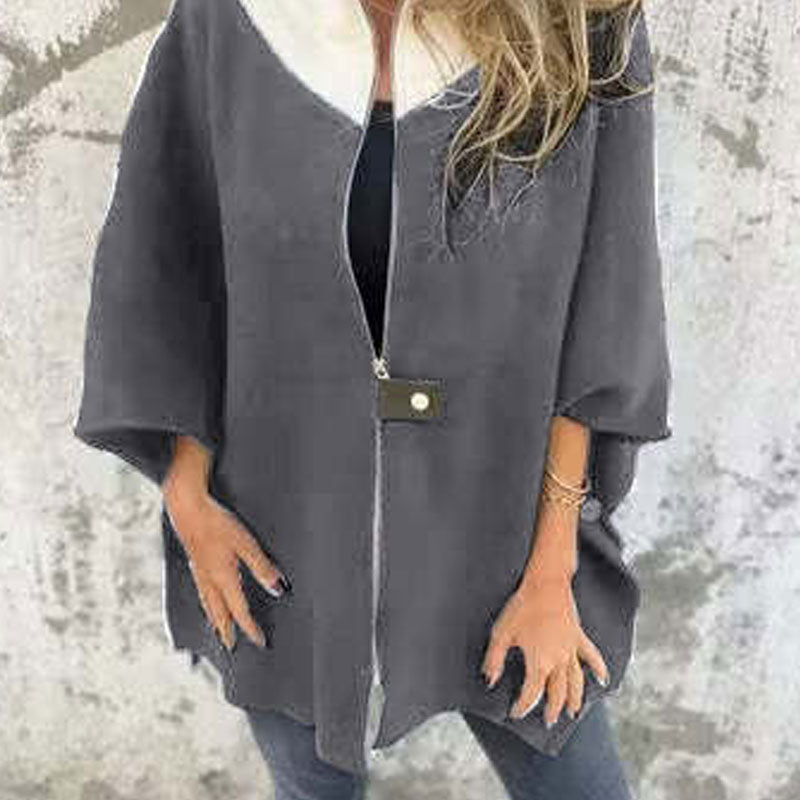 ⏳Spécial à durée limitée⏰Veste Décontractée avec Col Montant et Demi-Fermeture Éclair pour Femmes