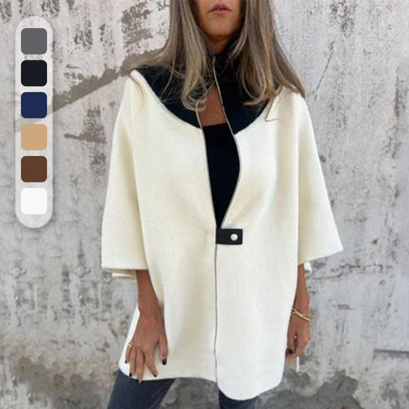 ⏳Spécial à durée limitée⏰Veste Décontractée avec Col Montant et Demi-Fermeture Éclair pour Femmes