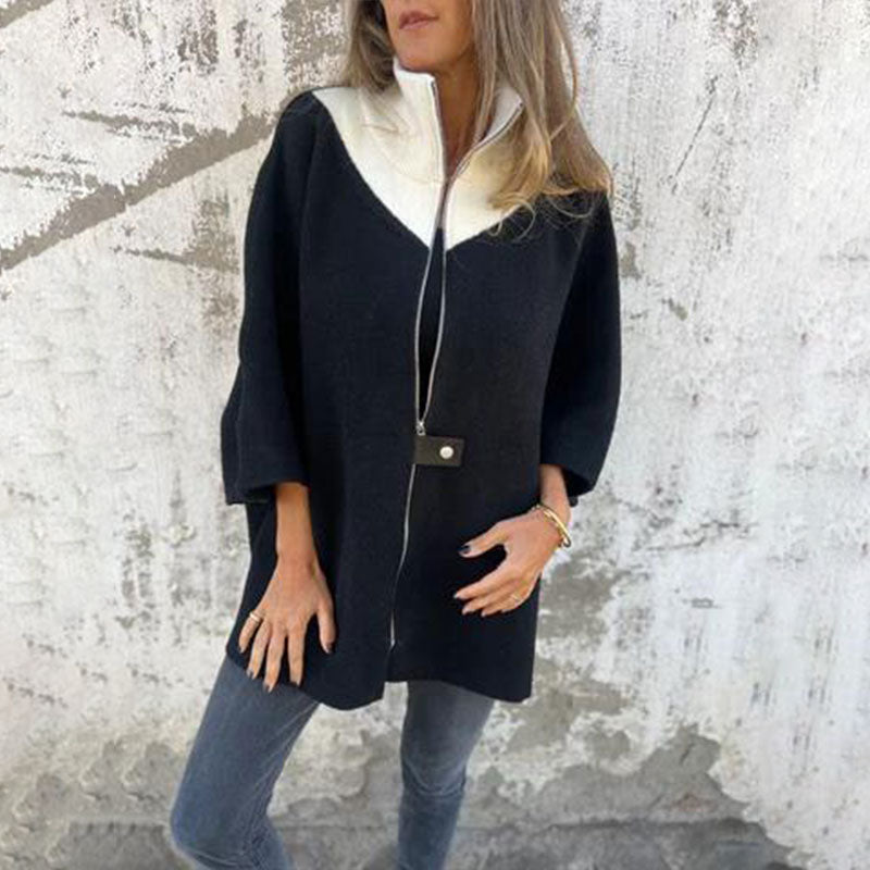 ⏳Spécial à durée limitée⏰Veste Décontractée avec Col Montant et Demi-Fermeture Éclair pour Femmes