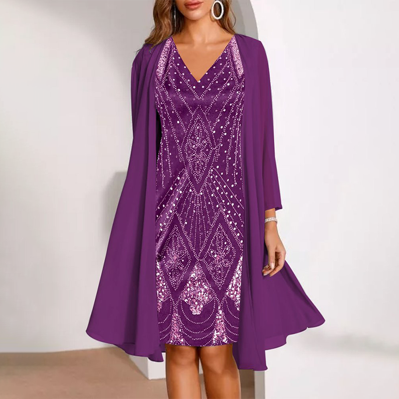 ✨Nouveau style 2025👗Robe en mousseline avec imprimé numérique 3D