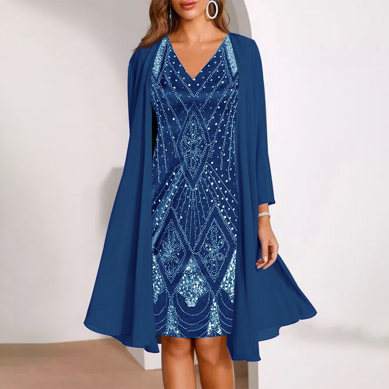 ✨Nouveau style 2025👗Robe en mousseline avec imprimé numérique 3D