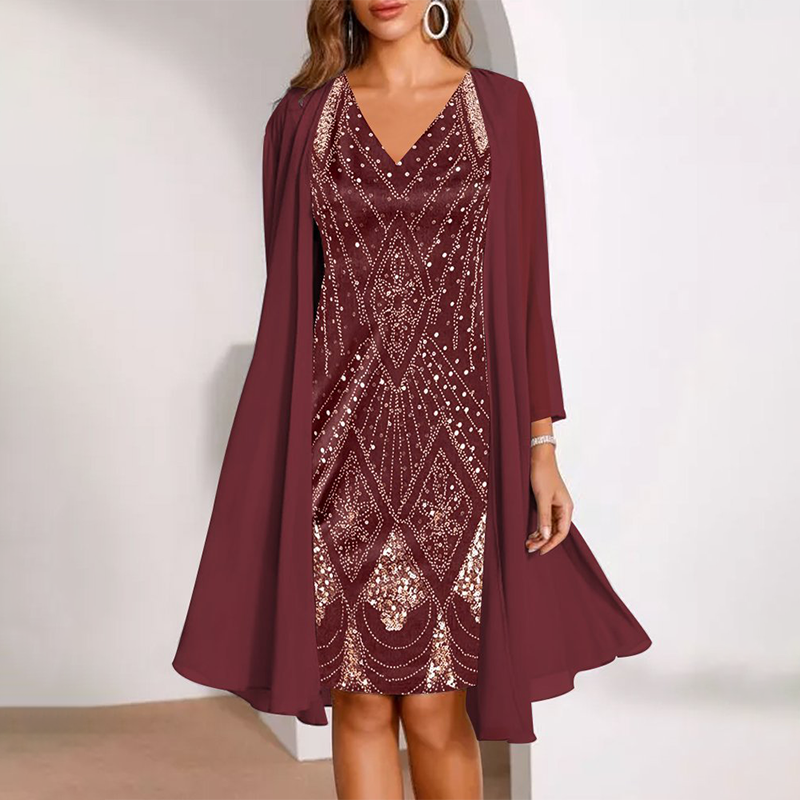 ✨Nouveau style 2025👗Robe en mousseline avec imprimé numérique 3D