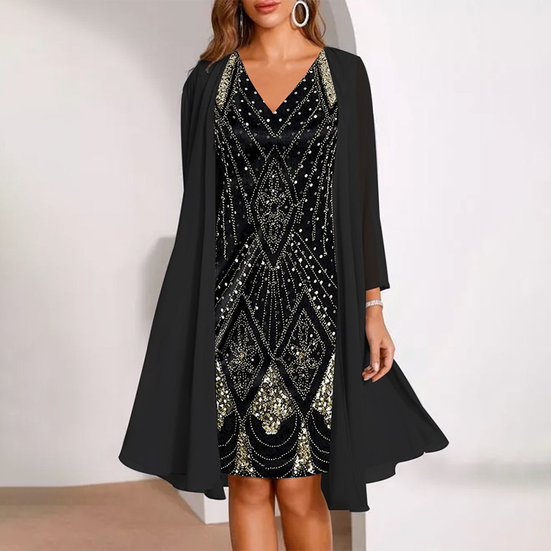 ✨Nouveau style 2025👗Robe en mousseline avec imprimé numérique 3D