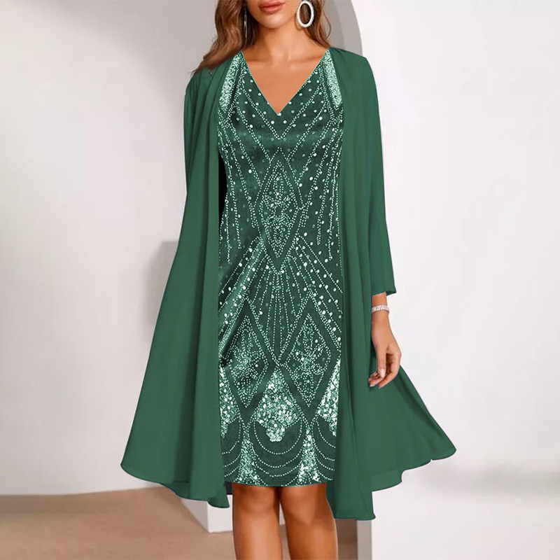 ✨Nouveau style 2025👗Robe en mousseline avec imprimé numérique 3D
