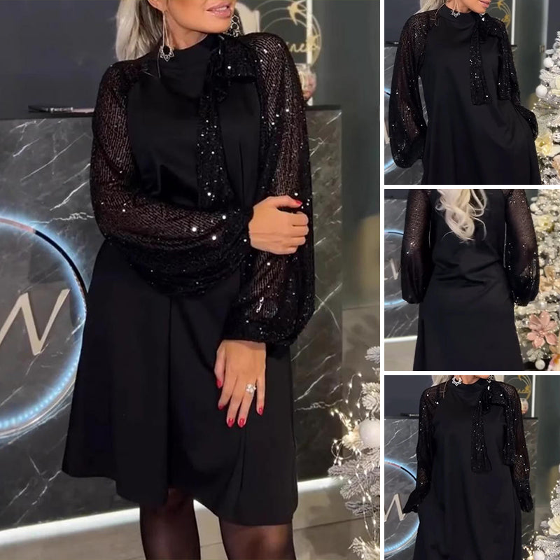 ⏳Spécial à durée limitée⏰Robe femme à paillettes et motifs patchwork💋
