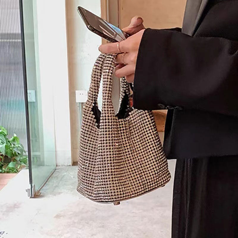 ⏳Spécial à durée limitée⏰Sac à main femme en strass de type bucket💎
