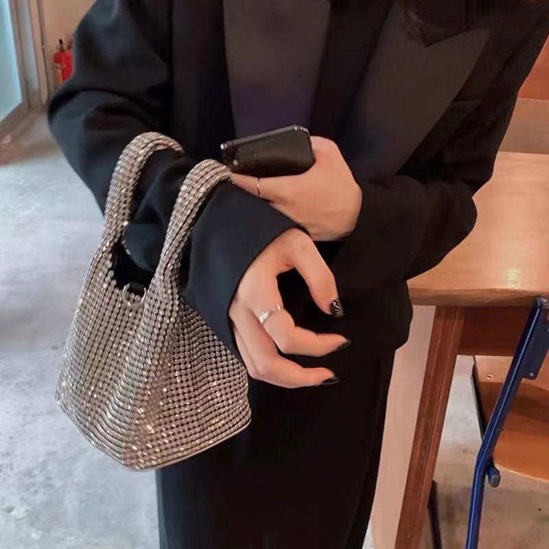 ⏳Spécial à durée limitée⏰Sac à main femme en strass de type bucket💎