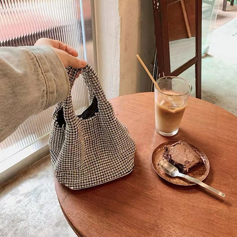 ⏳Spécial à durée limitée⏰Sac à main femme en strass de type bucket💎