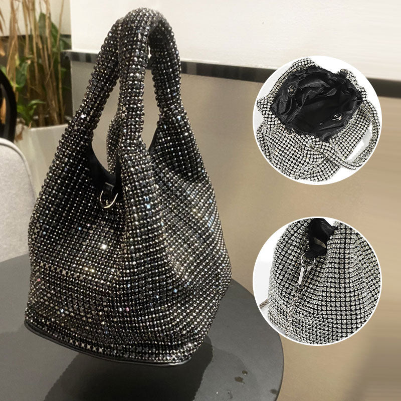 ⏳Spécial à durée limitée⏰Sac à main femme en strass de type bucket💎