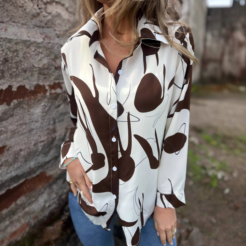 ⏳Spécial à durée limitée⏰Chemise femme ample à motif artistique👚