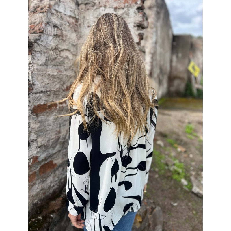 ⏳Spécial à durée limitée⏰Chemise femme ample à motif artistique👚