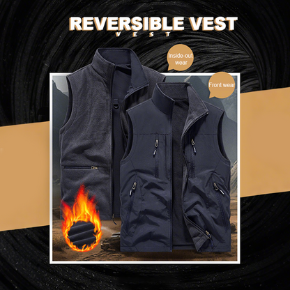 ⏳Spécial à durée limitée⏰Veste sans manches oversize pour homme avec poches🧥👕