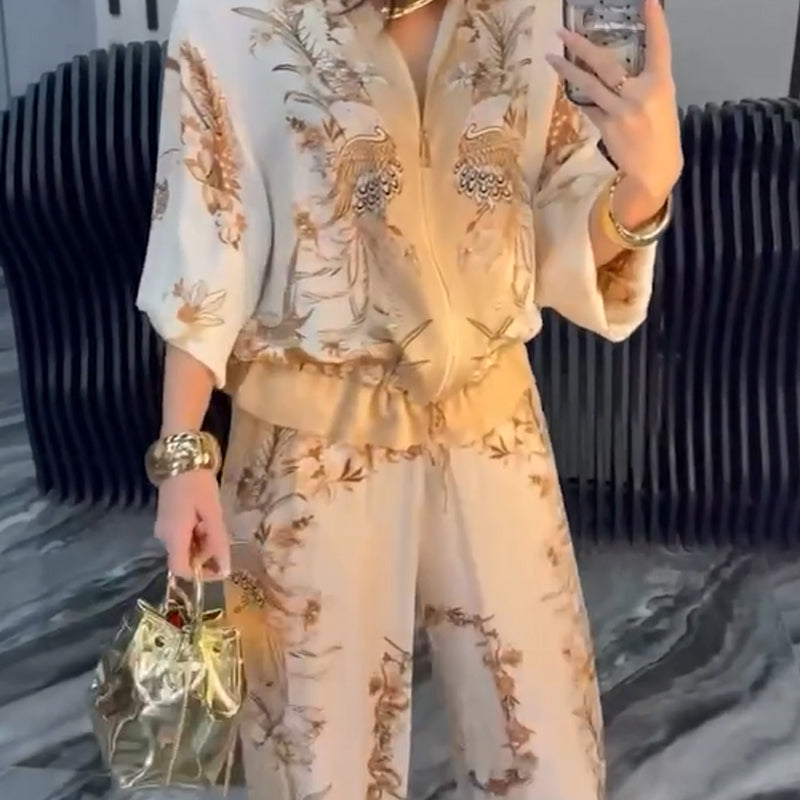 ⏳Spécial à durée limitée⏰Élégant zip Set de deux pièces pour femmes🌸