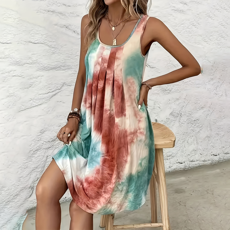 🎨Élégance Fluide : Un Dégradé de Liberté-Women's Stylish Sleeveless Dress