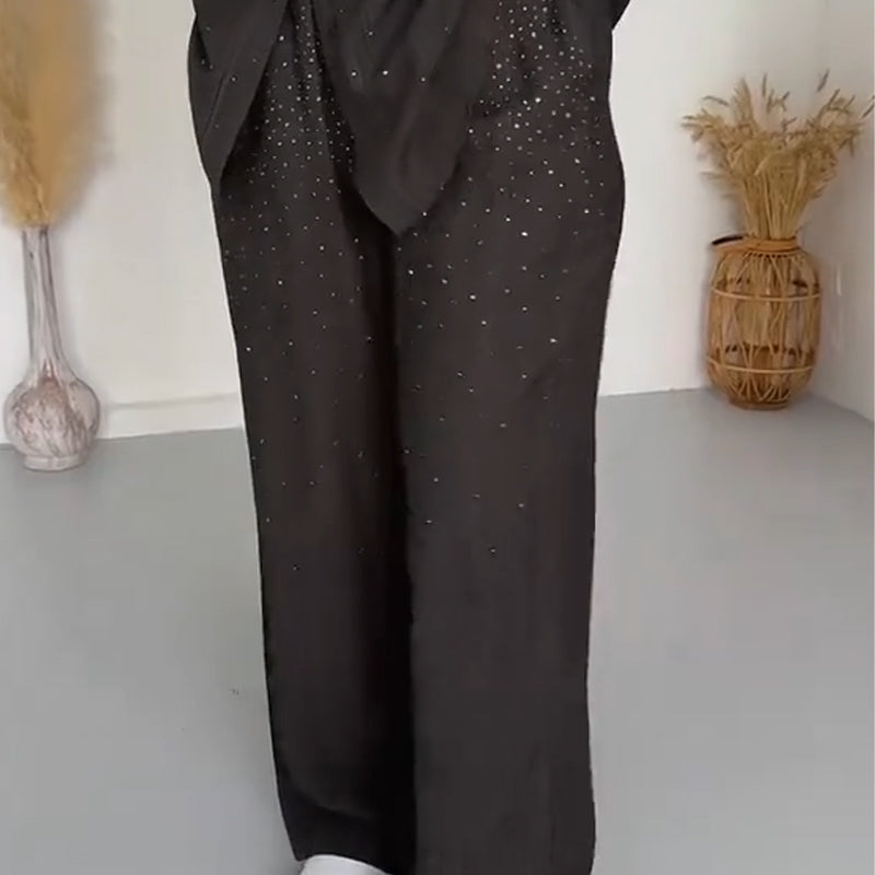 ⏳Spécial à durée limitée⏰Chemises étincelantes pour femmes ＆ Pantalon à jambe large 2 pièces