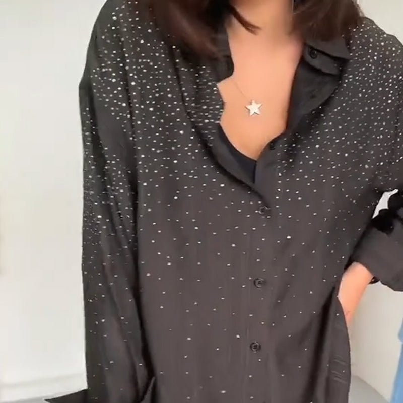 ⏳Spécial à durée limitée⏰Chemises étincelantes pour femmes ＆ Pantalon à jambe large 2 pièces
