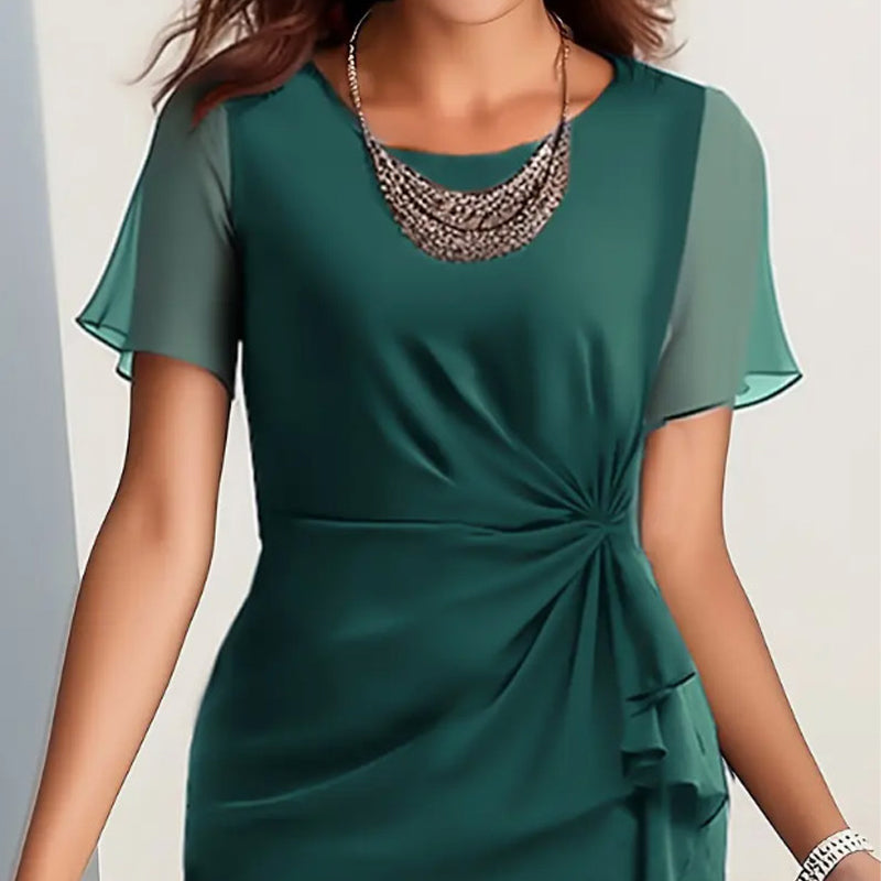 💃Élégance Sans Effort : Robe Polyvalente pour Toutes les Occasions👗Robe élégante de couleur unie