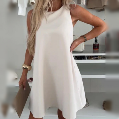 🌈Élégance Sans Effort : Robe A-Ligne pour Tous les Moments❤️Robe décontractée sans manches en ligne A pour femmes