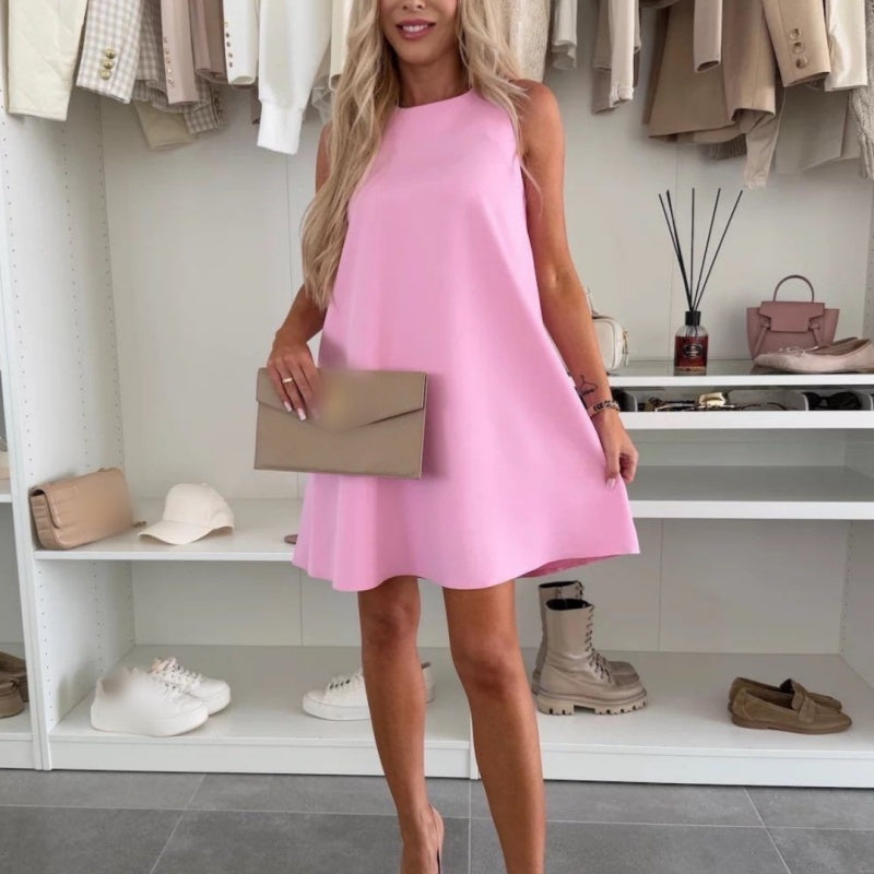 🌈Élégance Sans Effort : Robe A-Ligne pour Tous les Moments❤️Robe décontractée sans manches en ligne A pour femmes