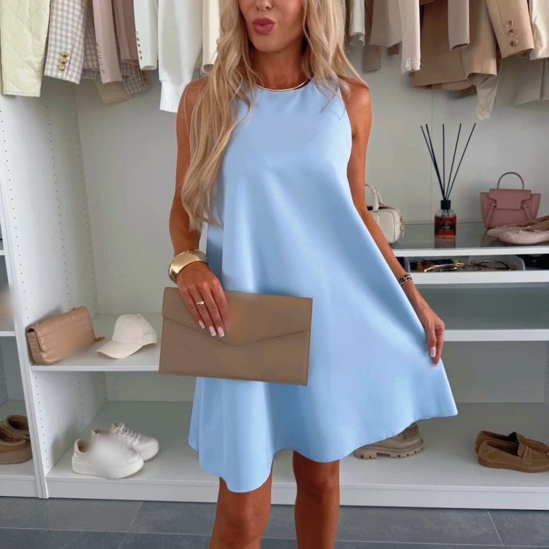 🌈Élégance Sans Effort : Robe A-Ligne pour Tous les Moments❤️Robe décontractée sans manches en ligne A pour femmes