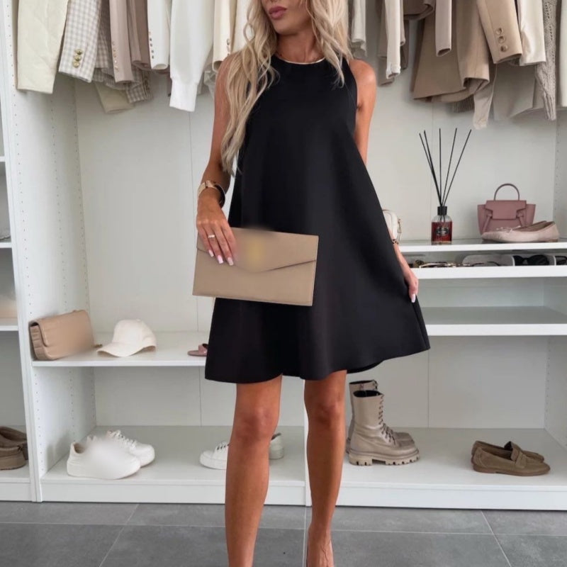 🌈Élégance Sans Effort : Robe A-Ligne pour Tous les Moments❤️Robe décontractée sans manches en ligne A pour femmes