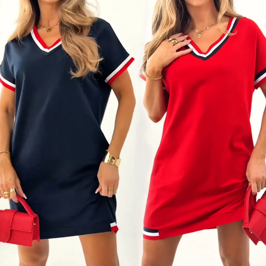 ⏳Spécial à durée limitée⏰Robe mi-longue à col en V et à