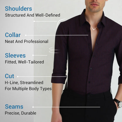 ⏳Spécial à durée limitée⏰Chemise légère et respirante à rayures pour homme👔