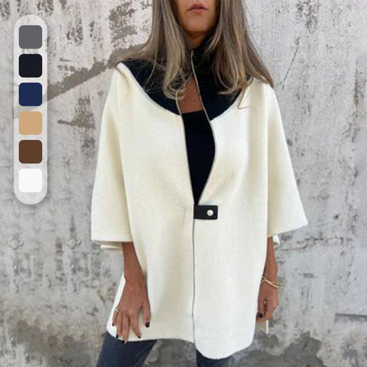 ⏳Spécial à durée limitée⏰Veste Décontractée avec Col Montant et Demi-Fermeture Éclair pour Femmes