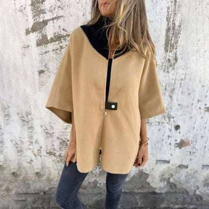 ⏳Spécial à durée limitée⏰Veste Décontractée avec Col Montant et Demi-Fermeture Éclair pour Femmes