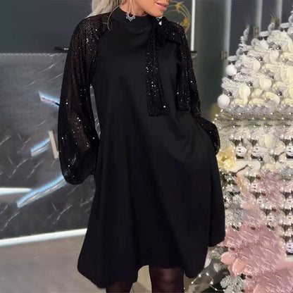 ⏳Spécial à durée limitée⏰Robe femme à paillettes et motifs patchwork💋