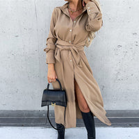 ⏳Spécial à durée limitée⏰Robe chemise manches longues pour femme👗