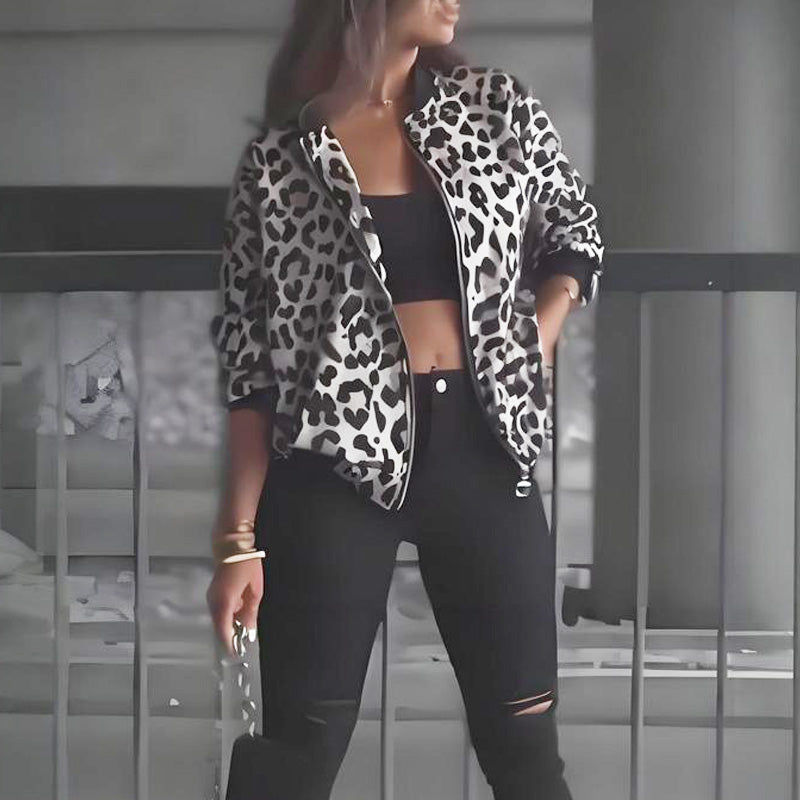 ⏳Promo limitée⏰Veste tendance à imprimé léopard pour femme🐆