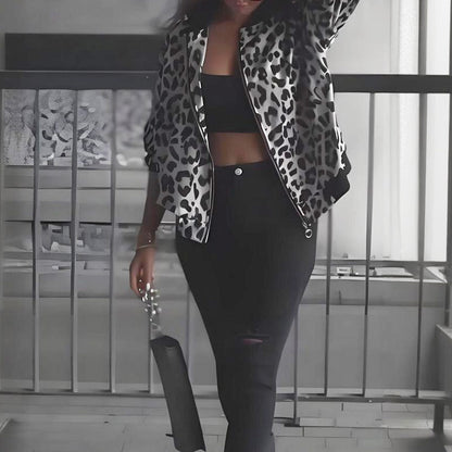 ⏳Promo limitée⏰Veste tendance à imprimé léopard pour femme🐆