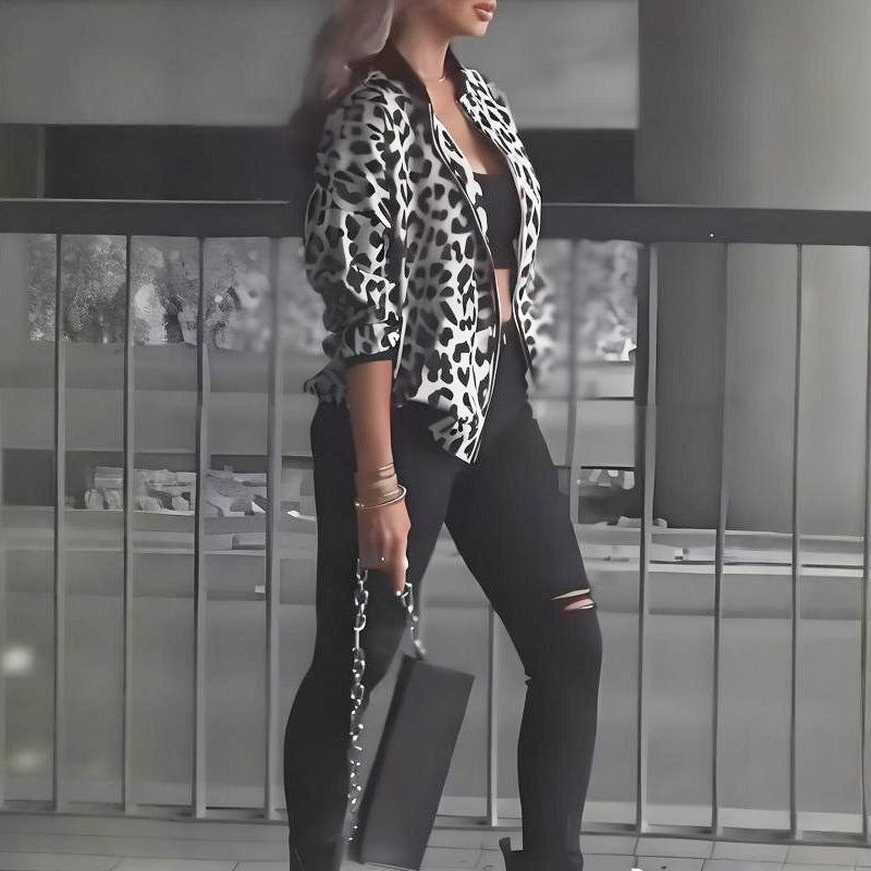 ⏳Promo limitée⏰Veste tendance à imprimé léopard pour femme🐆