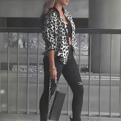⏳Promo limitée⏰Veste tendance à imprimé léopard pour femme🐆